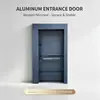 Puerta de Entrada de Aleación de Aluminio para el Hogar Diseño Moderno Antirrobo Insonorizada Duradera Tamaño Personalizable Puerta de Entrada