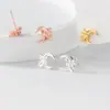 Pendientes de Luna y Arco Exquisitos y Sencillos Estilo Ins Diseño de Nicho de Moda Plata de Ley S925 Nalan M07398