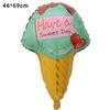Globo de Helado Caricatura Cono Paleta Forma Especial Bebida Fría Película de Aluminio Fiesta de Helados Decoración de Verano Papel de Aluminio Creativo