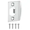 Placa de Hebilla en D 12 Piezas Placa de Ataque Negra Guía de Perno de Puerta de Acero Inoxidable Pieza de Hardware Accesorios de Cerradura Venta al por Mayor Amazon