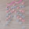 Cortina de Puerta Amor Color Caramelo Decoración de Viento para Dormitorio Decoración Colgante Amor de Pareja Explosiva Cortina Colgante para Puerta de Entrada de Dormitorio Infantil