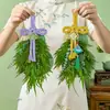 Adornos Colgantes de Artemisa Artificial para el Festival del Bote del Dragón, Bolsitas Terminadas, Ramos Hechos a Mano Repelentes de Mosquitos, Colgantes de Puerta con Borlas, Decoraciones para Puerta de Entrada