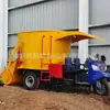 Máquina mezcladora y esparcidora integrada, máquina móvil mezcladora y trituradora esparcidora de forraje, vehículo mezclador y esparcidor de alimento vertical de 5 metros cúbicos