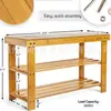 Fabricantes de origen de promoción de taburete para zapatos multicapa de bambú sólido transfronterizo