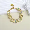 Pulsera y Collar de Lujo Ligero, Fresco, Brillante, con Microincrustaciones de Cristal, Super Brillantes, Diseño de Moda, Conjunto de Elementos de Alta Gama, Modernos, para Mujeres