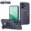 Adequado para Capa Magnética Oppo Reno16Pro 16F 15F 13 A6Pro A5X A3X Capa com Suporte de Fibra de Carbono