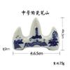 Sándalo Pluma Creativa Montaña Madera Wuzhishan Soporte para Bolígrafos Pincel Cerámica Azul y Blanca Portabolígrafos Cuatro Tesoros del Estudio Venta al por Mayor