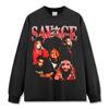 Camiseta de Manga Corta Estilo Americano Retro Transfronterizo con Estampado de 21 Savage Estilo Americano Vintage Lavado Suelto Pesado Ins