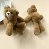 Boneca de Urso Fofa e Macia, Pulseira com Argola de Pressão, Brinquedo de Pelúcia, Boneca de Urso Deitado Presente