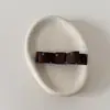 Presilha de banana com laço de bolinhas estilo coreano para mulheres, presilha de garra para rabo de cavalo alto, presilha vertical para a parte de trás da cabeça, presilha para penteado com toque de alta qualidade