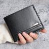 Billetera Nueva para Hombre Billetera Corta para Hombre Moda Casual Patrón Lichi Billetera Suave Multitarjeta Gran Capacidad Billetera Pequeña