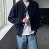 Suéter cárdigan para hombre con cuello polo estilo Old Money, prenda exterior de punto de manga larga de alta calidad, otoño invierno, venta al por mayor de fábrica transfronteriza