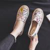 Primavera y verano 2020 Zapatos de pescador nuevos para mujer estilo coreano zapatos de tela Old Beijing slip-on versátiles planos perezosos para mujer moda