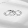 Sterling Silver 999 Irregular Ice Break Anel de casal High-end Sense Niche Coreano Estilo Coreano Trendy Red Riding Book Online Celebrant Explosions
