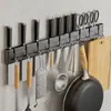 Novo Suporte de Faca de Cozinha Cinza Sem Furo, Gancho de Parede para Uso Doméstico, Rack Multifuncional para Armazenamento de Hashi e Faca