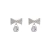 Pendientes Colgantes Pequeños y Exquisitos de Lazo Joyería Temperamento Femenino Diseño Sencillo de Nicho Pendientes Pendientes de Moda para el Trabajo
