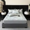 Juego de Tres Piezas de Alfombrilla de Seda de Hielo de Verano Clase A Plegable Lavable Sombrero de Cama para Aire Acondicionado Alfombrilla Lavable a Máquina Suave y Fresca