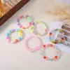 Pulsera Linda Infantil Cuentas Acrílicas Coloridas Tesoro de Niñas Perlas de Plástico Regalos Hechos a Mano Al por Mayor en Stock