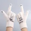Novas Luvas Versáteis Estilo Coreano com Desenhos, Luvas à Prova de Vento para Tela Sensível ao Toque para Mulheres, Luvas de Pelúcia Espessas Quentes de Inverno para Estudantes