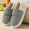 Pantuflas Impermeables de Algodón y Plumón para Hombre Invierno Interior Cálido para el Hogar Suela Gruesa Antideslizante Pantuflas de Lana para Hombre y Mujer en Invierno