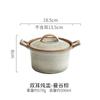 Pote de Cerâmica Criativo Transfronteiriço Estilo Japonês Binaural Doméstico Restaurante Panela para Cozimento Lento em Água Panela de Cerâmica Resistente ao Calor com Tampa
