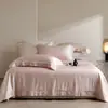 Juego de Colcha de Verano Lavable de Alta Gama Lenzing Tencel 120 Hilos, Juego de Cuatro Piezas, Colcha de Verano Delgada Transpirable de Seda de Morera