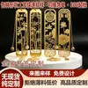 Marcadores de página de metal ocos personalizados em um estilo chinês moderno, perfeitos para a escola, viagens e atrações turísticas.; Marcadores de página de latão esmaltado com intrincados designs vazados
