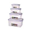 Caja de conservación de alimentos frescos, caja de plástico transparente, caja rectangular sellada, refrigerador, caja de almacenamiento de alimentos refrigerada comercial con tapa