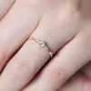 Anillos de Zirconia de Lujo Ligero Coreanos y Japoneses para Mujer, Anillos Abiertos Apilables Ajustables de Nicho a la Moda, Anillos de Moda para el Dedo Índice