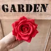 Flor Artificial Rosa com Pétalas Enroladas 12 Cores Cabeça de Flor Falsa Flores Artificiais de Alta Qualidade Decoração de Parede de Flores para Casamento Diâmetro 9cm Fabricante de Flores Artificiais