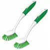 Cepillo de limpieza de cocina para fabricante transfronterizo con raspador, cepillo para ollas de mango largo, cepillo para botellas, cepillo para pajitas, mango antideslizante, cerdas duras