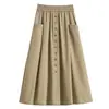 Plus size Fat mm2024 Novo Verão Pequena Saia Slim Barriga Cobrindo Guarda-chuva Saia A-Line Vestido de Trabalho