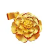 Collar con Colgante de Flor de Peonía de Tres Capas para Mujer, Oro Arena, Moda, Collar para Clavícula con Colgante de Flor para Mujer, Regalo Versátil