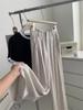 Pantalones anchos de algodón y lino a rayas de alta calidad para mujer, pantalones casuales de cintura alta con diseño de capullo de flores, pantalones nuevos de principios de otoño