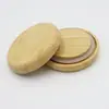 Pote de Armazenamento de Vidro Borossilicato Alto com Tampa de Bambu Embutida e Placa de Pressão Lateral Curva Simples - Novo Estilo
