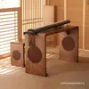 Mesa y Taburete Guqin Estilo Chino, Mesa Piano de Resonancia, Mesa y Taburete Guzheng Madera Maciza Estilo Antiguo, Mesa para Escribir Escrituras, Escritorio de Estudio Tradicional Chino Inspirado en el Zen