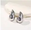 Pendientes Gruesos de Gota Retro Transfronterizos Europeos y Americanos Pendientes de Aro de Gota Brillantes Simples de Nicho Pendientes para Mujer