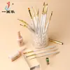 Set de pinceles para uñas set completo de pincel de línea corta para tirar pincel de dibujo de color pincel de abanico para degradados pincel de barrido de encaje pincel para terapia de luz