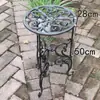 Estilo Europeo Hierro Fundido Doble Capa Soporte para Flores Estante Hogar Villa Jardín Oficina Soporte para Macetas Adorno Decorativo Soporte para Flores