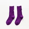 Nuevos Calcetines de Longitud Media de Color Fluorescente para Niños Calcetines Bordados de Smiley Calcetines Cortos de Algodón de Color Sólido de Moda para Niños y Niñas