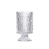 Estilo europeu ins vintage relevo alto vaso de vidro transparente alto sentido flores pequeno vaso enfeites de mesa atacado