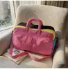 Nova Bolsa Transversal Colorida Bloqueada para Viagem de Curta Distância Grande Capacidade com Separação Seca e Úmida para o Dia a Dia e Academia Bolsa de Mão