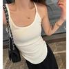 Nuevo Chaleco Camisola Pequeño Irregular de Color Sólido Combinable para Mujer Verano 2024 Ropa Exterior Ajustado Adelgazante Top sin Mangas Moderno