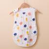 Saco de Dormir com Colete para Bebê Recém-Nascido Anti-Chute Colcha Seersucker Verão Macio Absorvente Gaze Infantil Absorvente de Umidade