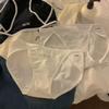 Ropa interior para niñas de algodón puro con abertura alta 7A antibacteriana, entrepierna alargada, sexy, puro deseo, estilo deportivo para niñas, shorts tipo triángulo para mujer