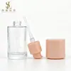 Frasco de Loção Redondo Reto com Bomba de Pressão de 30ml, Frasco de Vidro para Base Líquida, Frasco Portátil, Frasco Dosador para Protetor Solar