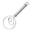Misturador de farinha de aço inoxidável doméstico, batedor de bobina dupla tipo dinamarquês, fabricante manual de pó e ferramenta para massas, bastão para misturar pó de massa