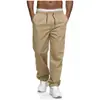 Pantalones de trabajo tipo americano para hombre, de primavera y otoño, con cordón, versátiles para ir al trabajo, color liso, pierna recta, casuales, al por mayor