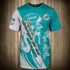 Camiseta de Rugby Transfronteriza para Hombre Verano Juvenil Holgada Estampado Digital 3D Cuello Redondo Mangas Cortas para Hombre