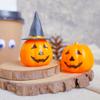 Ventas Directas de Fábrica Halloween Plástico Moldeado por Soplado Calabaza Pequeña Adornos de Escritorio Juguete DIY Accesorios en Varios Estilos